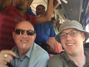 Global Wanderers Christopher & Andrew on local Sri Lankan Bus