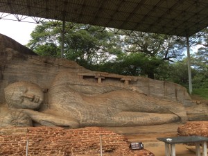 Sleeping Buddha statue in Sri Lanka