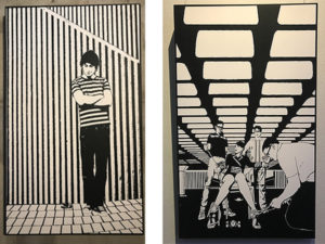 Two Black and White artwork at the Powerhouse Brisbane
