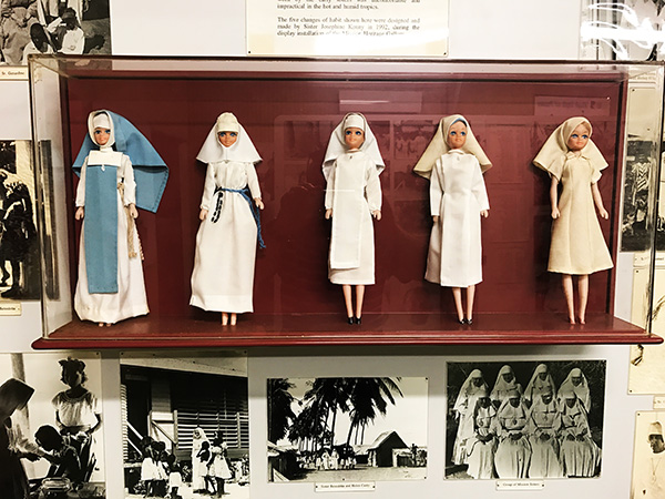 Barbie Doll Nuns Display in Tiwi Islands Museum