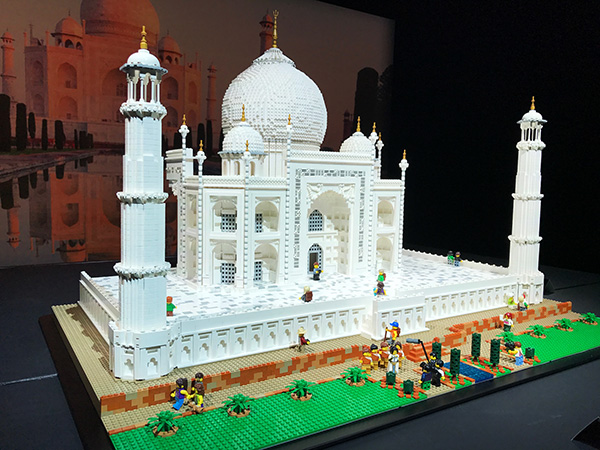 Taj Mahal model made from Lego bricks
