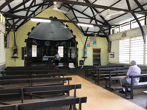 View from Pews in Catholic Church Tiwi Islands