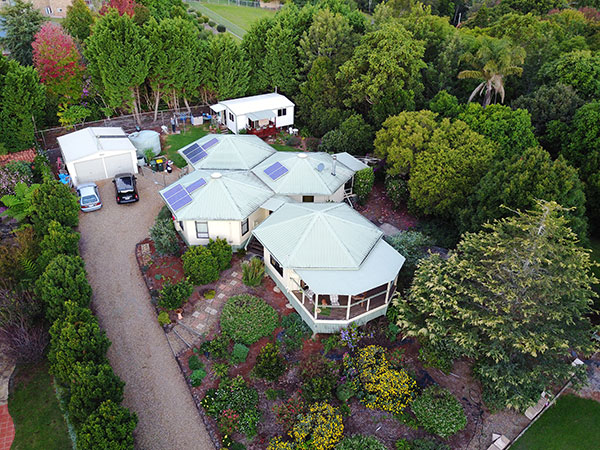 House from above taken by drone
