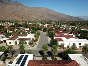 neighbourhood aerial view from house palm springs