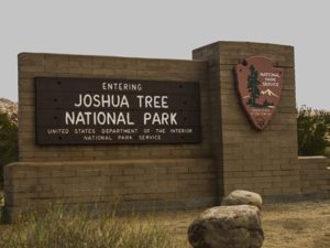 joshua tree national park sign