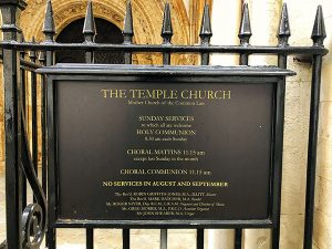 temple church sign